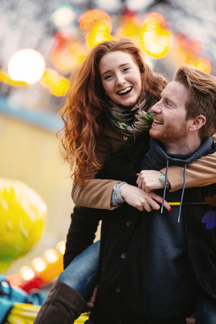 happy couple at fair event